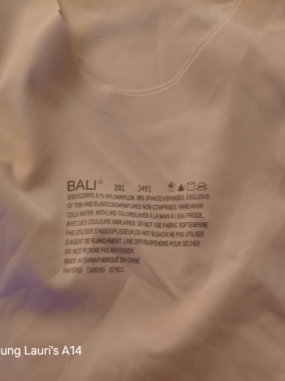 Bali Tan Wireless Smooth Bra Removable Cups 2XL NWOT - Picture 4 of 4